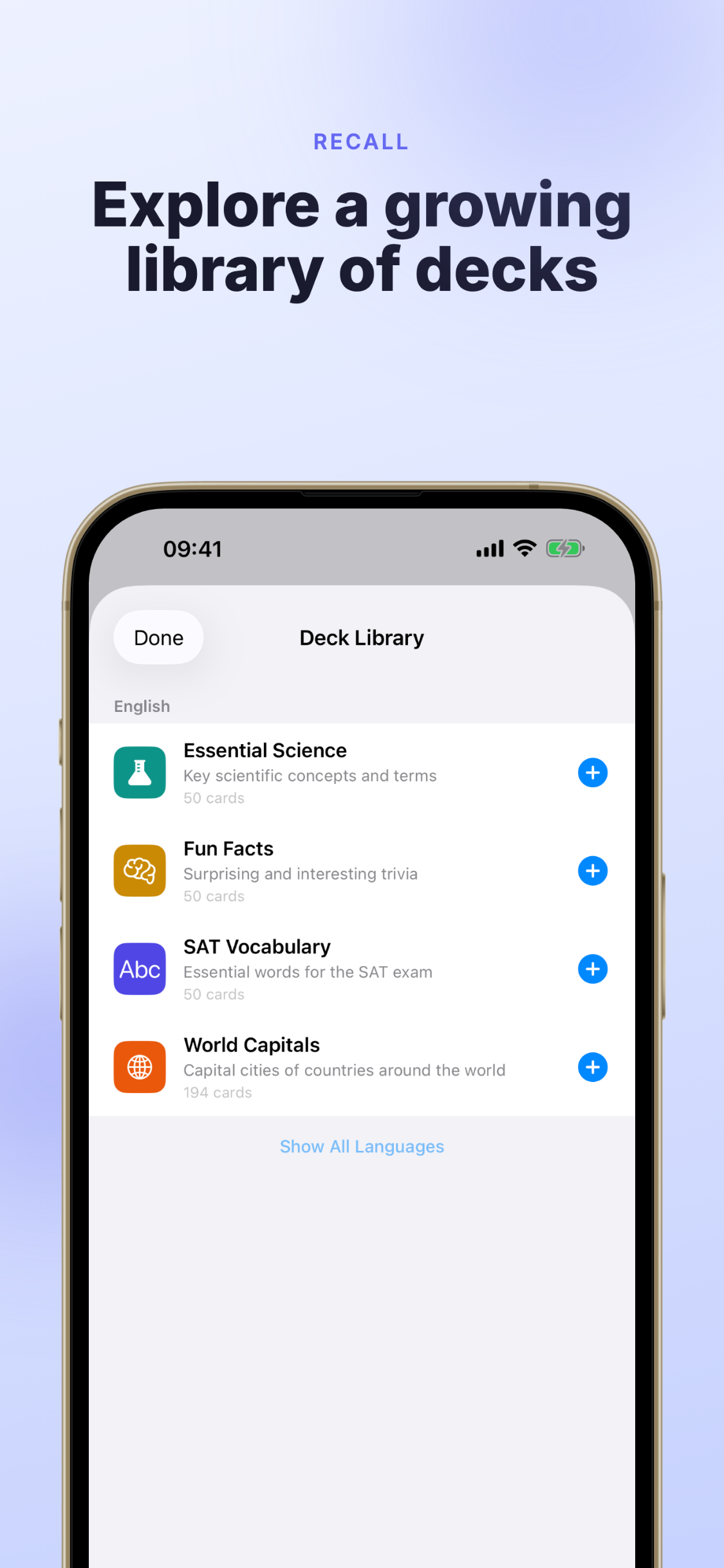 Explore a growing library of decks